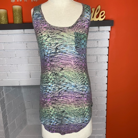Glo Jeans Multicolored Zebra Print Y2K Tank Top - Picture 2 of 8